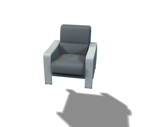 free 3d models Sofa 3D  based in Low Poly style.