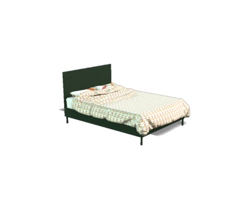 Modern Bed based in Low Poly style