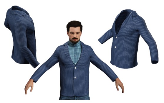 Suit in Low Poly style