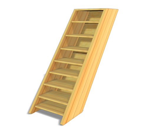 Wood Platform Stair